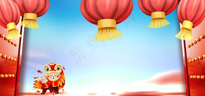 中国风喜庆开门红展板 中国风喜庆开门红展板