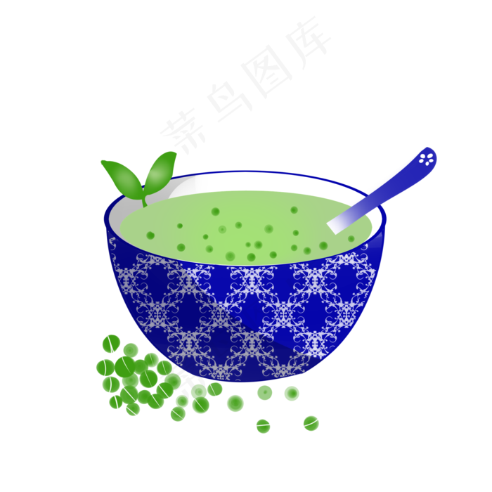 小暑大暑节气绿色卡通夏季绿豆汤(2000X2000(DPI:299))psd模版下载
