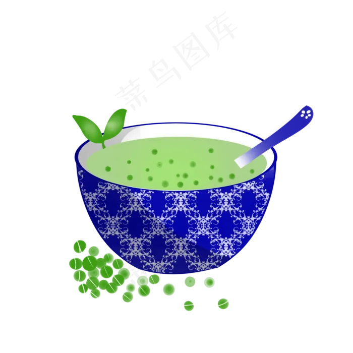 小暑大暑节气绿色卡通夏季绿豆汤(2000X2000(DPI:299))psd模版下载