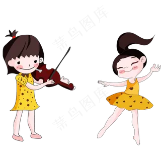 美丽舞蹈少女装饰元素,免抠元素