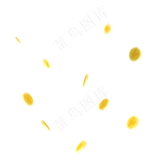 钱币漂浮装饰元素,免抠元素