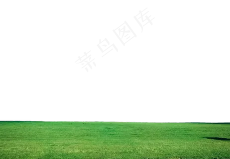 蓝天下绿油油的草坪png素材,免抠元素