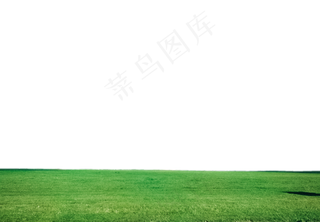 蓝天下绿油油的草坪png素材,免抠元素
