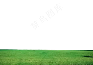 蓝天下绿油油的草坪png素材,免抠元素