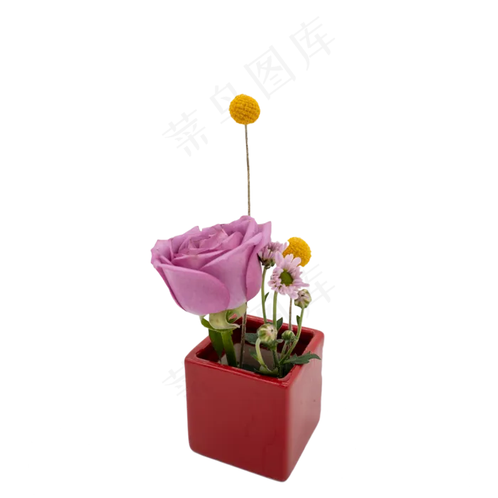 紫色玫瑰鲜花插花(2000*2000px 300 dpi )