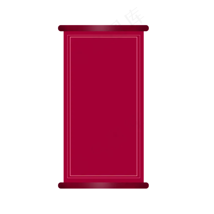 卡通矢量卷轴紫色旗帜,免抠元素(2000X2000(DPI:300))psd模版下载