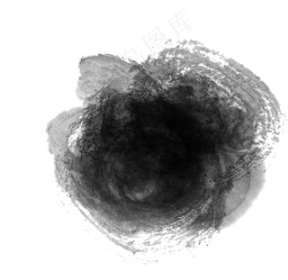 墨迹水墨黑色喷墨
