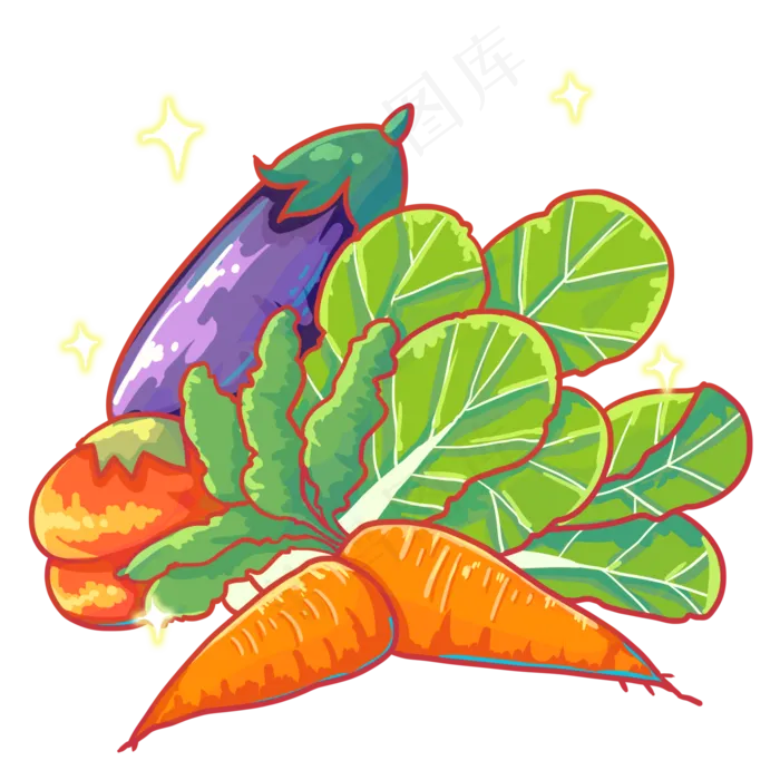 丰收秋天蔬菜,免抠元素(2000*2000px 300 dpi )psd模版下载