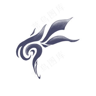 黑白手绘风格纹身图案