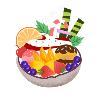 夏季美味椰子巧克力冰淇淋球