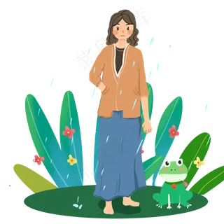 谷雨漂亮的小女孩