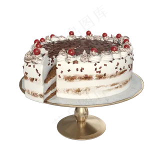 盘子里的生日蛋糕,免抠元素