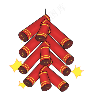 春节喜庆鞭炮传统节气PNG,免抠元素