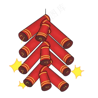 春节喜庆鞭炮传统节气PNG,免抠元素