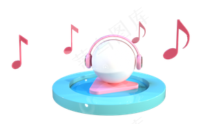 七夕情人节简约风格音乐,免抠元素