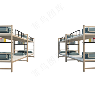 仿真宿舍上下铺png图,免抠元素