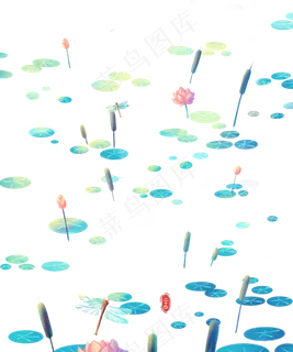 唯美卡通小清新夏季立夏24节气