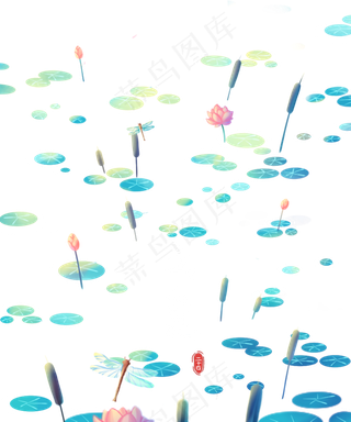 唯美卡通小清新夏季立夏24节气