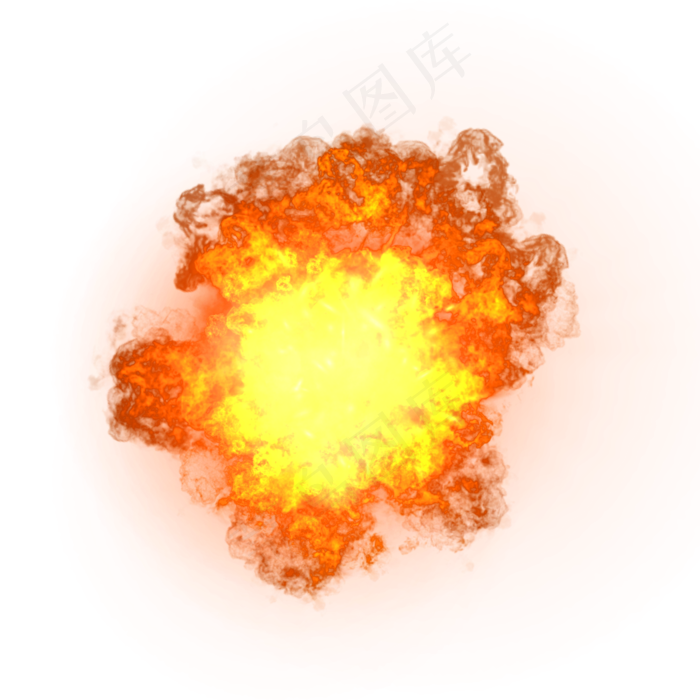 红色燃烧的爆炸火焰素材,免抠元素