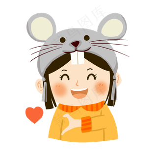 鼠年头像PNG素材,免抠元素