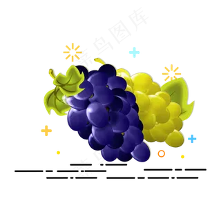 矢量手绘卡通水果