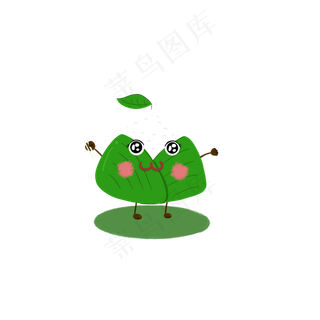 端午节绿色手绘粽子可爱绿色元素
