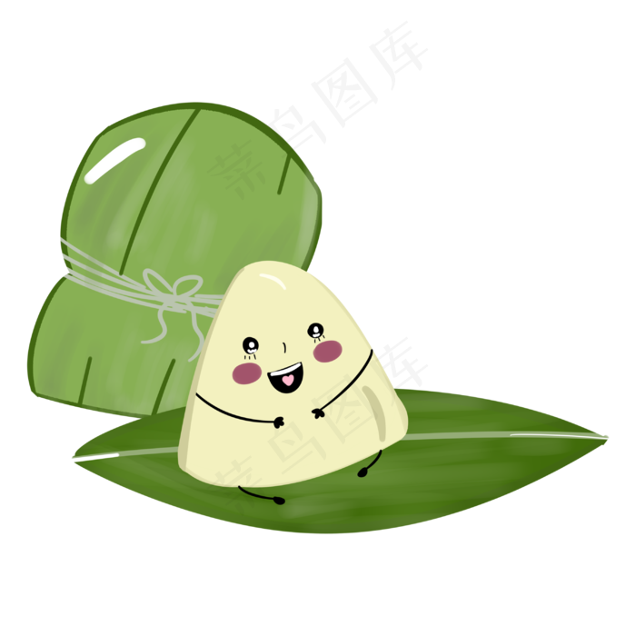 卡通粽子可爱的粽子手绘(3000X3000(DPI:300))psd模版下载