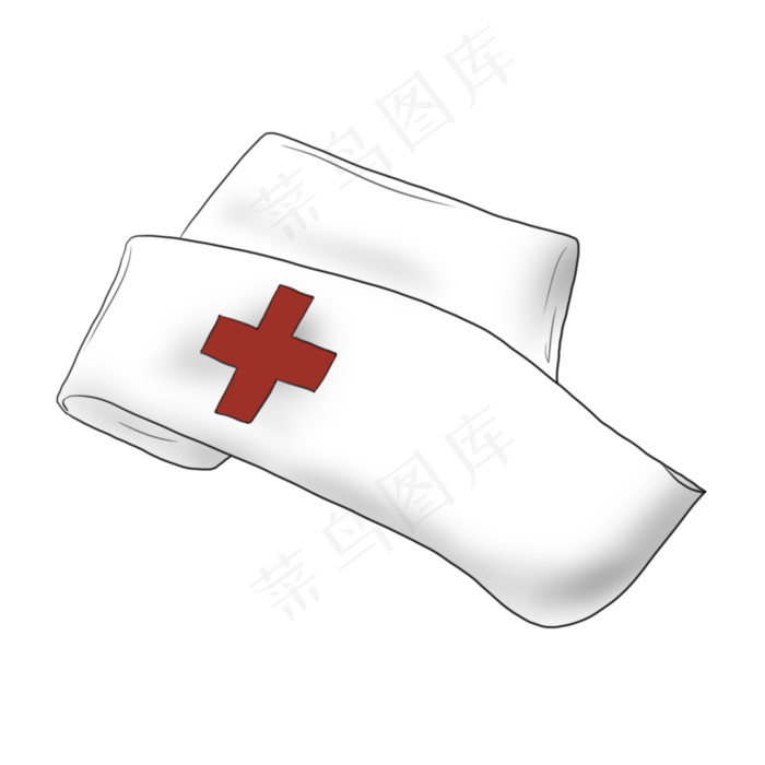 手绘医疗医院护士帽插画