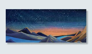 星空主题山川河流幻想曲