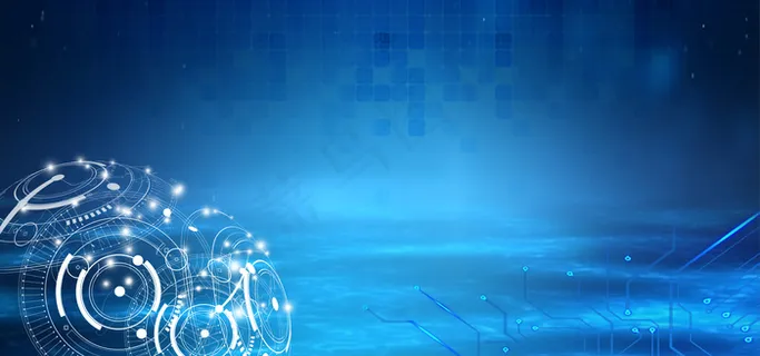 蓝色科技智能psd分层banner