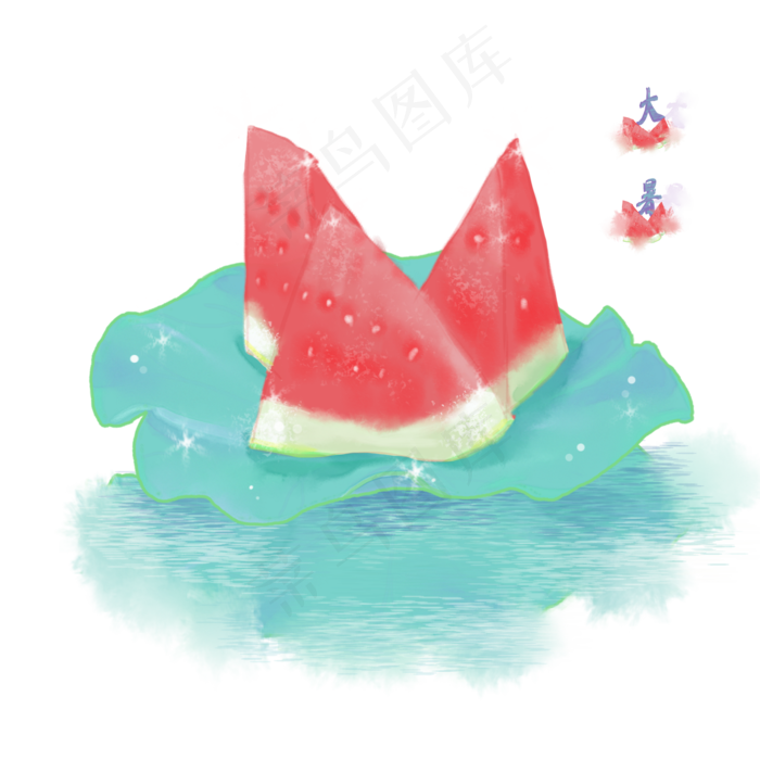 二十四节气大暑(2000X2000(DPI:300))psd模版下载