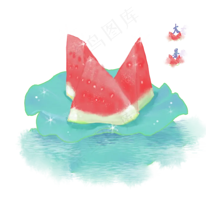 二十四节气大暑(2000X2000(DPI:300))psd模版下载