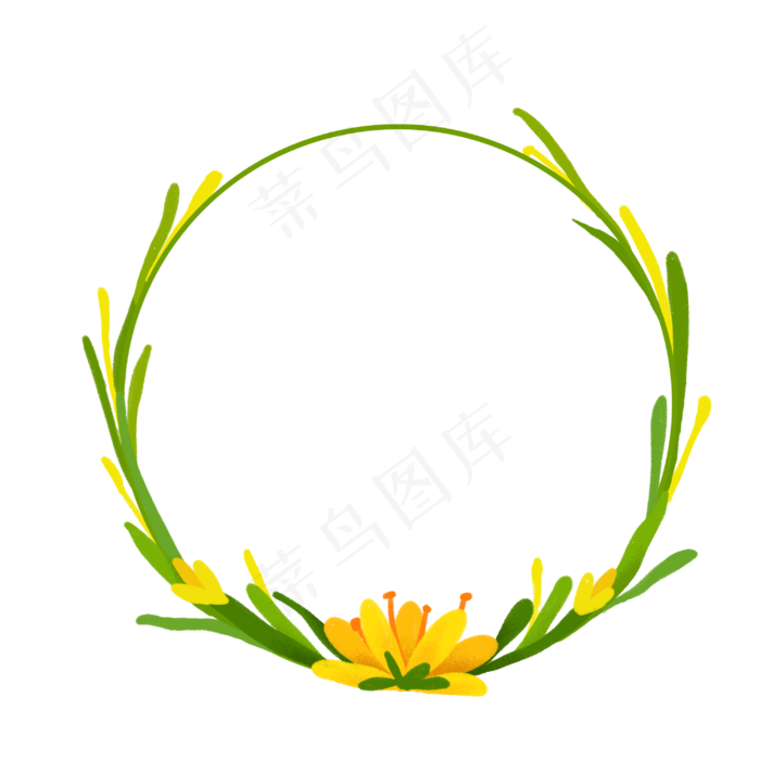 简约手绘花环免抠(3000X3000(DPI:300))psd模版下载