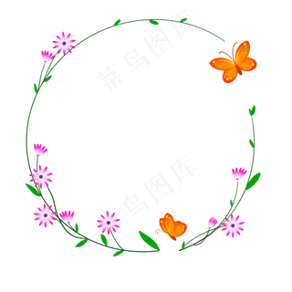 卡通花纹花朵花边