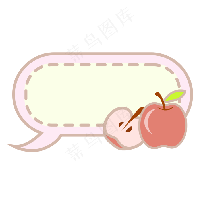 装饰框气泡可爱水果图案问题框系(2300X2300(DPI:300))psd模版下载