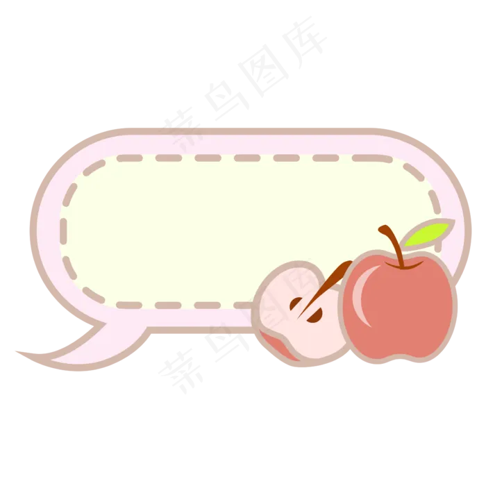 装饰框气泡可爱水果图案问题框系(2300X2300(DPI:300))psd模版下载