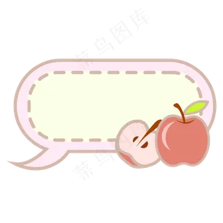 装饰框气泡可爱水果图案问题框系
