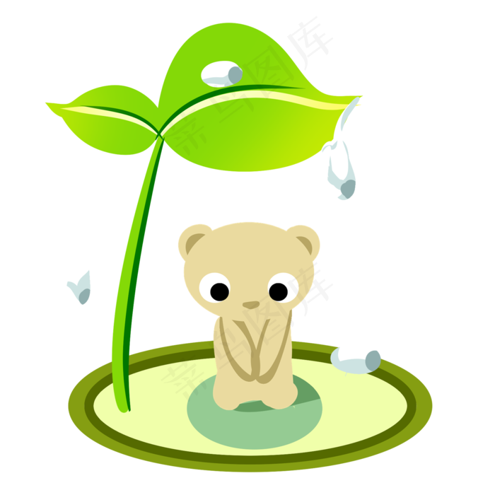 绿色植物树叶植树节元素