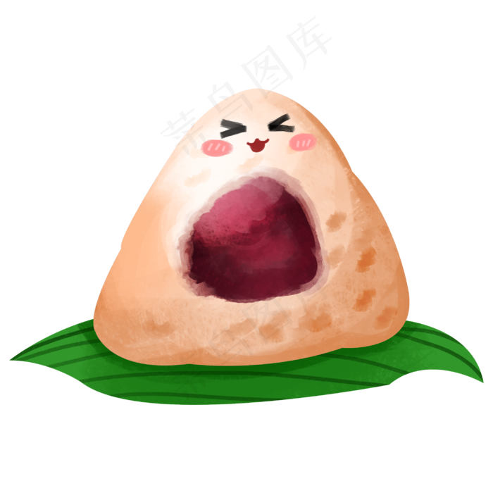 拟人可爱紫薯粽子(3000X3000(DPI:300))psd模版下载