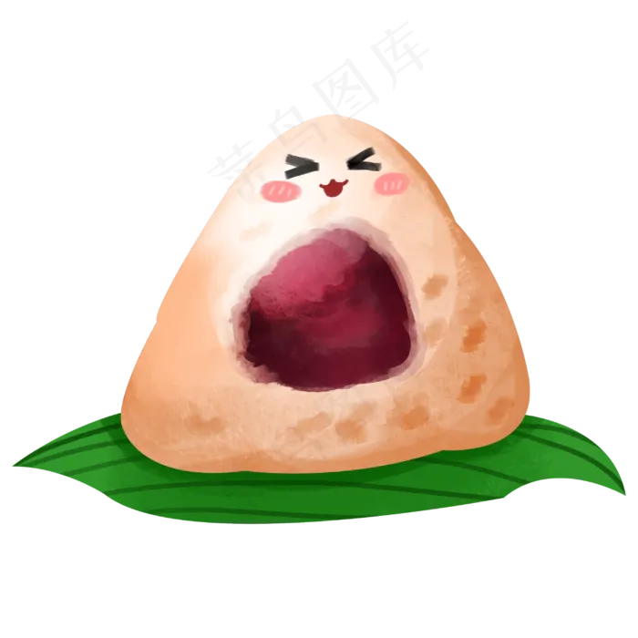 拟人可爱紫薯粽子(3000X3000(DPI:300))psd模版下载