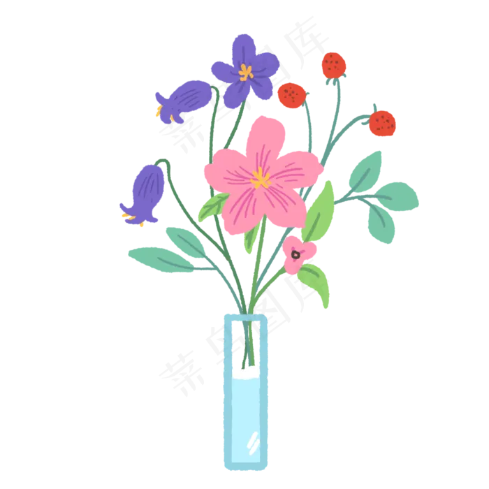 花瓶花草植物(2000X2000(DPI:300))psd模版下载