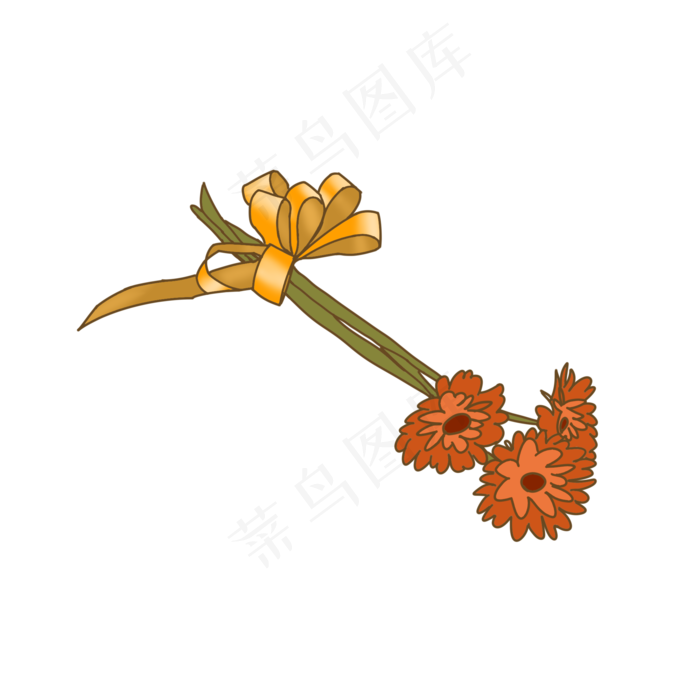 小雏菊花手绘装饰图案(2000X2000(DPI:300))psd模版下载