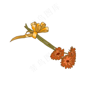 小雏菊花手绘装饰图案