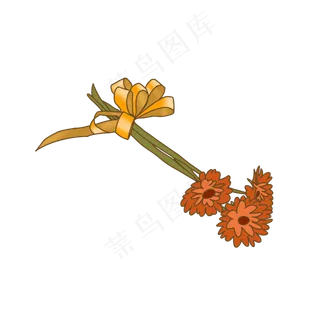 小雏菊花手绘装饰图案