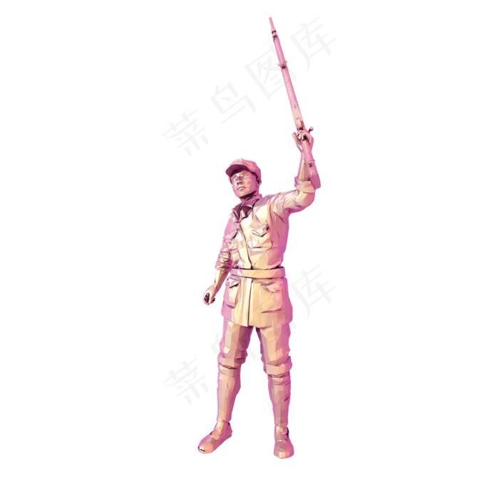 蒸汽波红军png图(2000X2000(DPI:300))psd模版下载