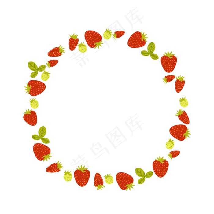 春夏季草莓边框3