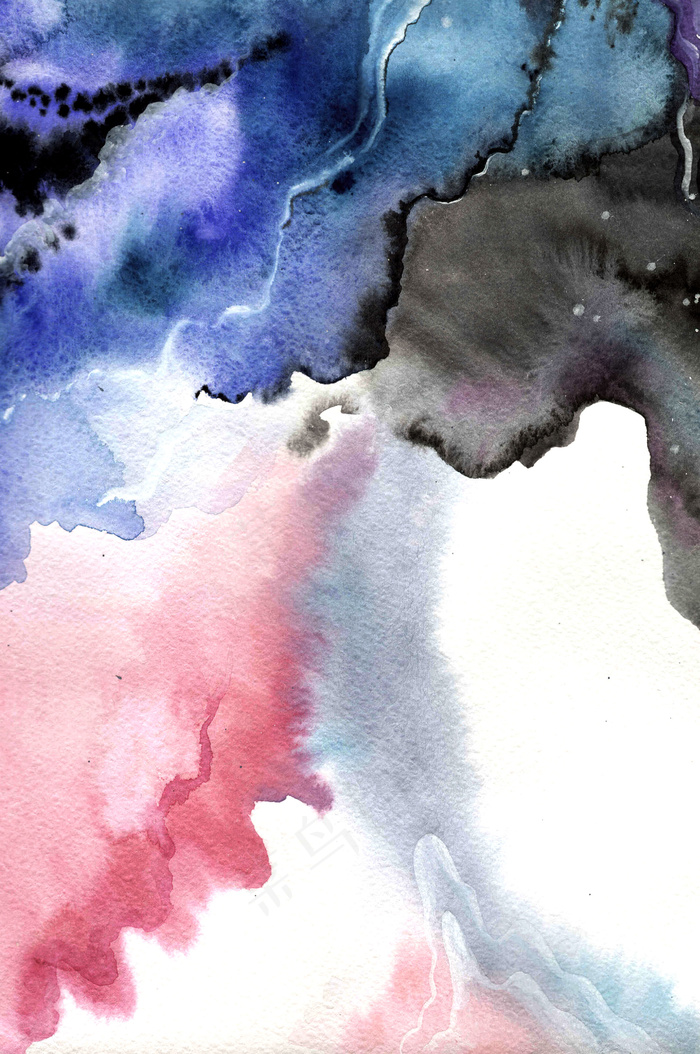 时尚水彩粉墨喷溅背景素材