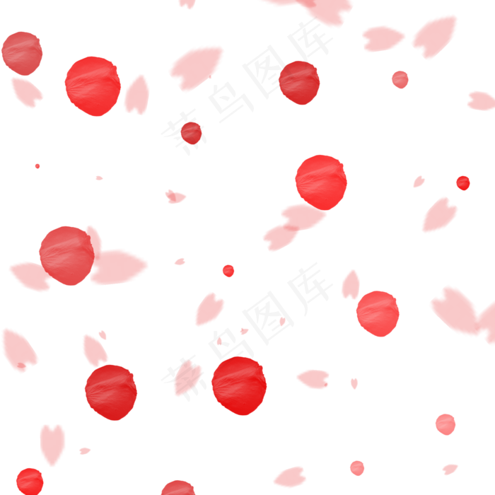 红色玫瑰花瓣背景图