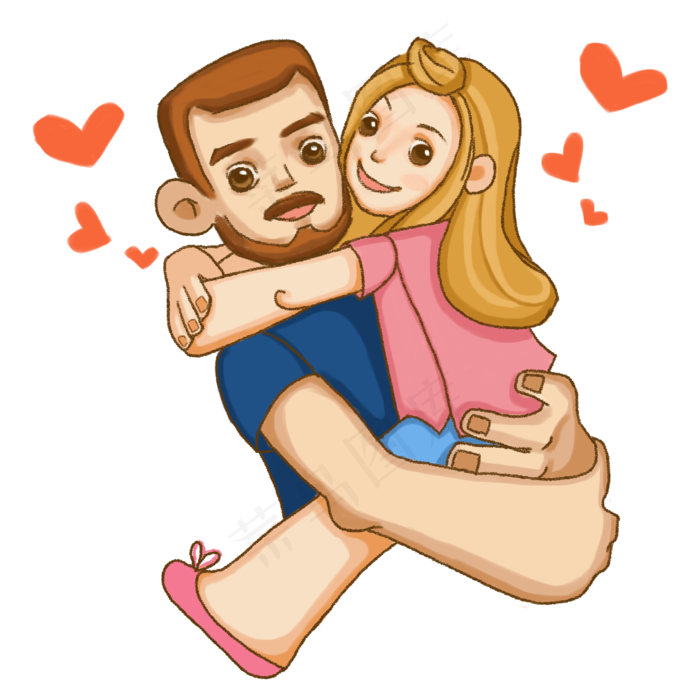 父亲节父女相拥