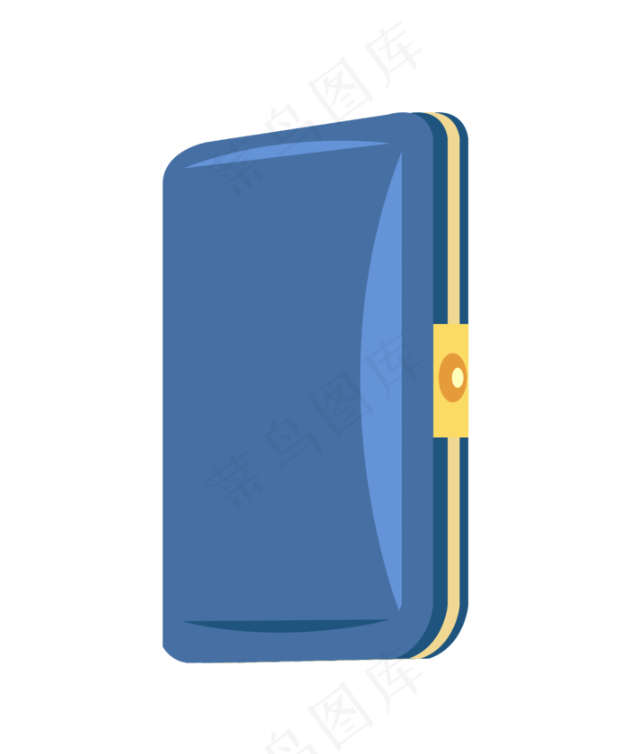 蓝色的化妆包插画